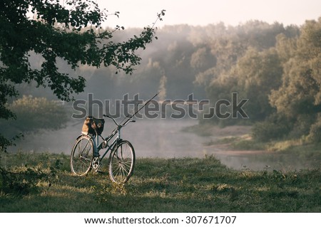 old Bicycle on the river Bank