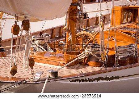 Classic Yacht 2 - Teak Deck and Wheel