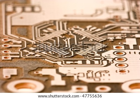 Electronic card close up
