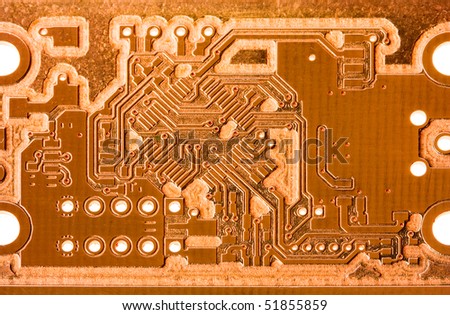 Brown electronic card close up