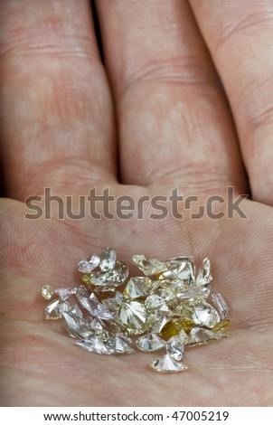 diamonds in hand