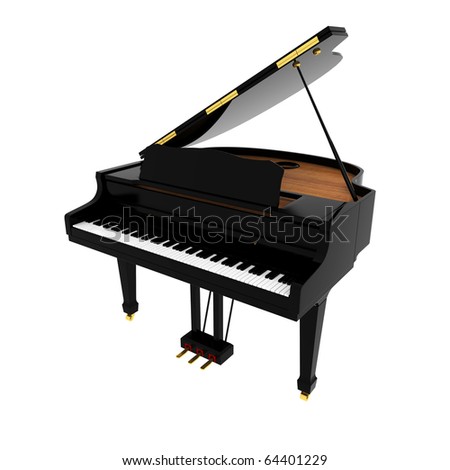 black grand piano