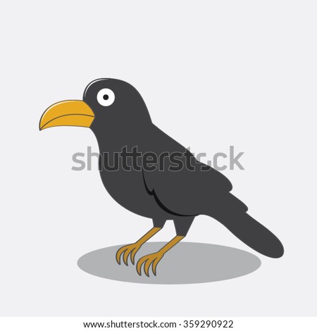 Crow Cartoon Stock Vector Illustration 359290922 : Shutterstock