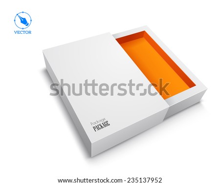 Vector blank box on white background with shadow Vector blank box on white background with shadow