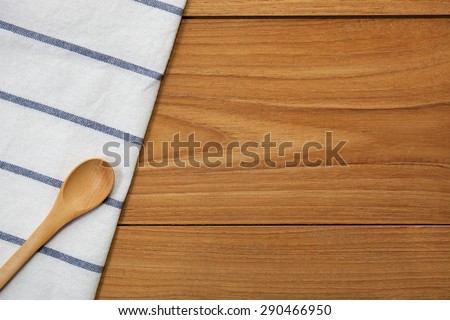 wood spoon on wood table