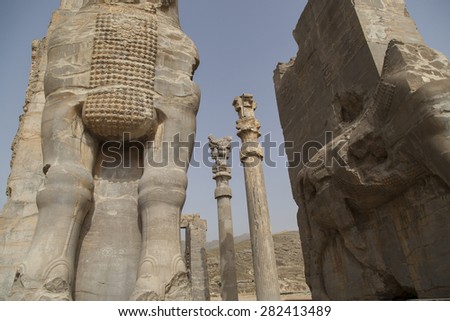 Gate of all lands, Ancient sculptures of Persepolis, Iran