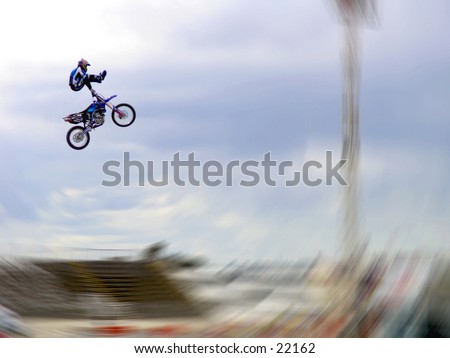 Freestyle Motorcross stunt.
