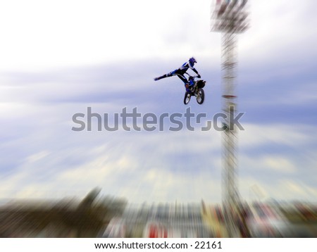 Freestyle Motorcross stunt.