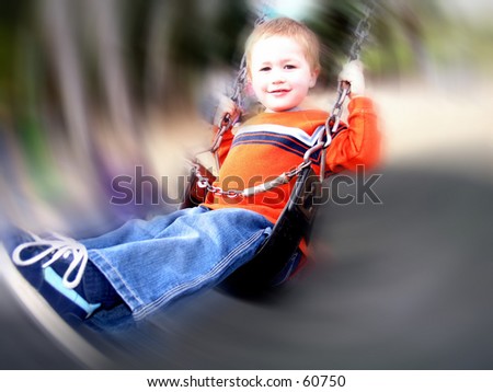 boy on swing