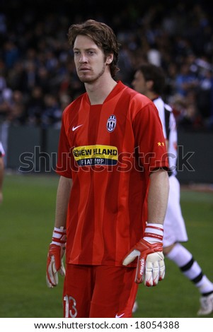 MELBOURNE, AUSTRALIA - MAY 30: Jess Vanstrattan - Juventus FC - Goalkeeper during the friendly between Melbourne Victory and Juventus at the Telstra Dome on May 30, 2008 in Melbourne, Australia.