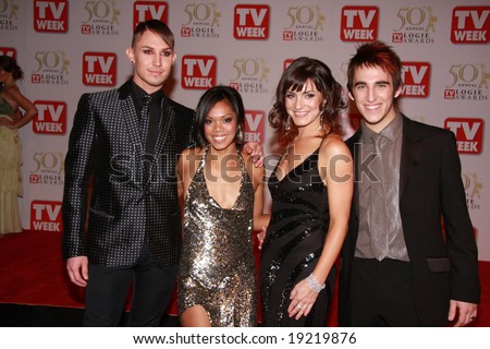 MELBOURNE, AUSTRALIA - MAY 04 2008: So You Think You Can Dance Australia 2008 finalists Rhys Bobridge, Kate Wormald, Demi Sorono & Jack Chambers on the red carpet at 50th Annual TV Week Logie Awards