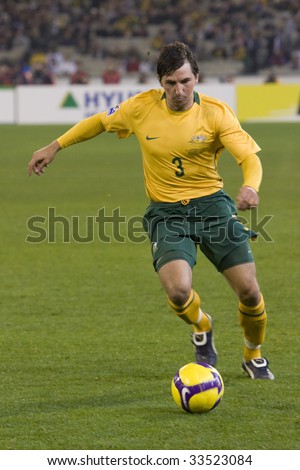 MELBOURNE - JUNE 17: Shane Stefanutto, Australian Socceroos-2 defeat Japan-1 in the 2010 World Cup Qualifying at the MCG (Melbourne Cricket Ground) June 17, 2009 in Melbourne, Australia.