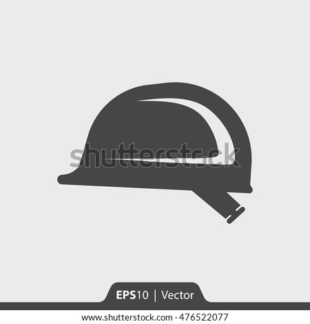 Helmet For Construction Worker Vector Icon For Web And Print
