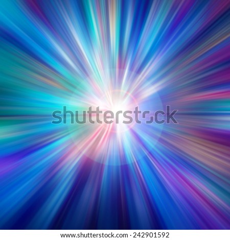 Abstract colorful burst background in blue shades