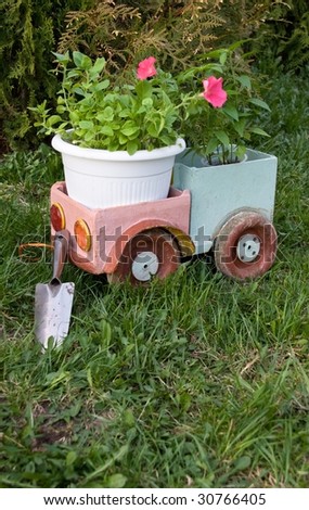 Flowers in the Garden Car Pot