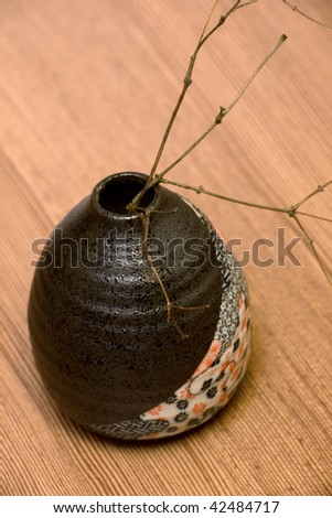 Japan brown vase and little twig