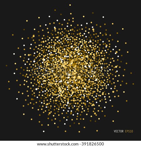 Vector Background With Gold Glitter Gold Sparkle Vector Template For Your Text Explosion Of Sparkle Website Templates