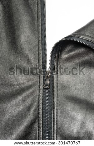 Zip on leather Jacket