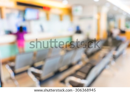 Blurred background : Patient waiting for see doctor,abstract background