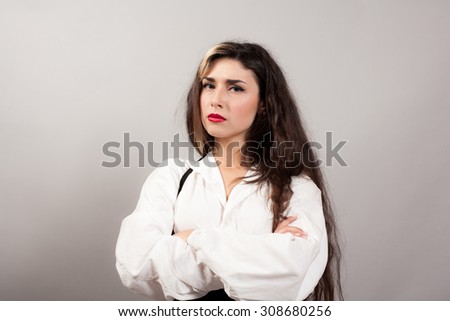 angry woman crossed arms