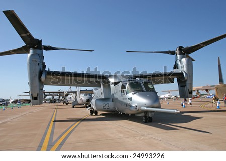 FAIRFORD, GLOUCESTERSHIRE- JULY 15th:V22 Osprey in static at the International Air Tattoo. July 15, 2006, RAF Fairford,Glos, UK.