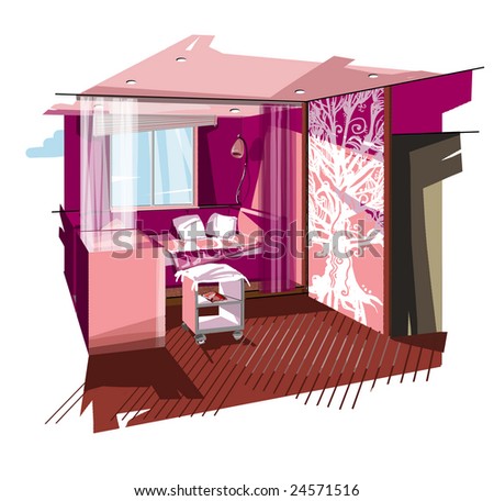 Pink Bedroom on Pink Bedroom Stock Photo 24571516   Shutterstock