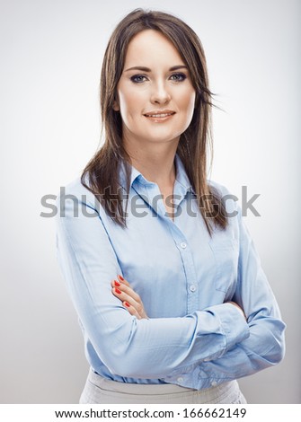 Portrait Of Business Woman . Isolated Portrait .