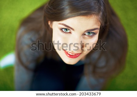 Beautiful face woman portrait. Natural look of young woman.