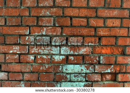 Brick with chalk and bleaching  powder texture