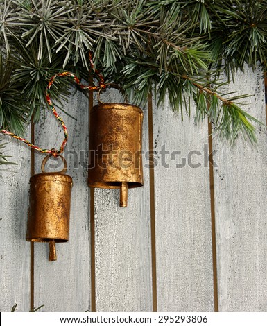 Christmas bells on a Christmas tree