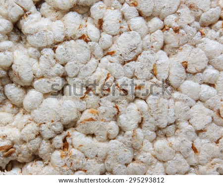textured surface brown rice cakes for background, new