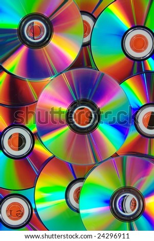 heap of disks cd, dvd