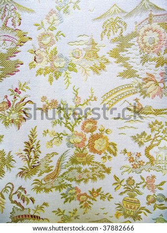 Victorian era upholstery fabric background