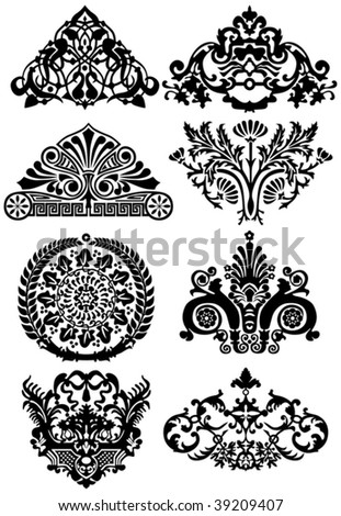 stock vector : ancient tattoos and ornaments
