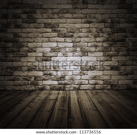 old room with brick wall