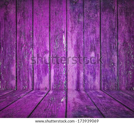 painted old wooden wall. purple room