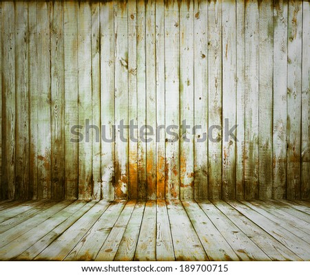 painted old wooden wall. yellow room