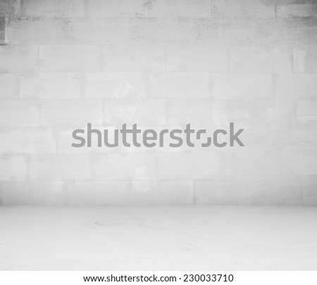 old empty room with concrete wall, grey interior background