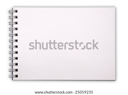 stock photo : notepad isolated on white background with clipping path