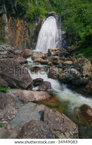 Korby waterfall on Altai