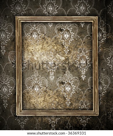 dirty wallpaper. frame on dirty wallpaper