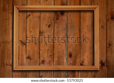 wooden picture-frame isolated on white background with clipping path