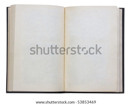 blank open book isolated on white background with clipping path