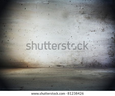 old grunge room with concrete wall, urban background