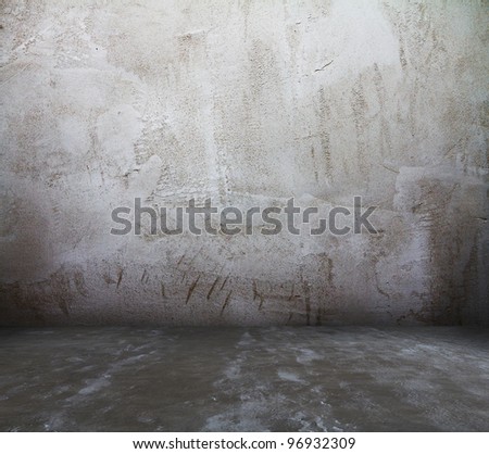 old grunge room, dirty wall