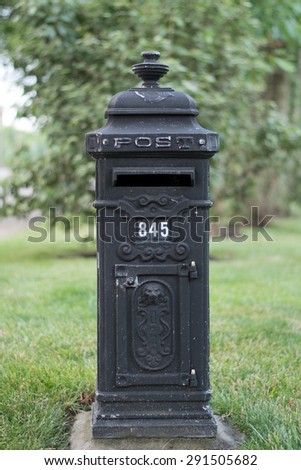 Antique Ornate Metal Mail Post Box