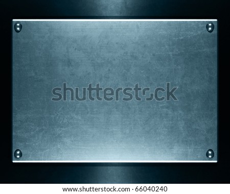 Brushed aluminum metallic plate for backgrounds