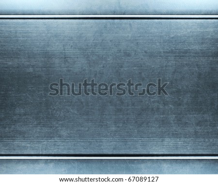 Brushed aluminum metallic plate for backgrounds