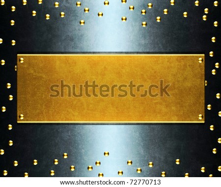 Gold Metal Plate