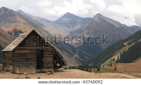 Rustic cabin on a mountain